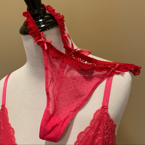 VS Vintage Floral Embroidered Babydoll Lingerie - Picture 2 of 11